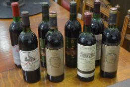 A group of Bordeaux and other red wines including Chateau Gruaud Larose 1983, 75cl, two bottles;