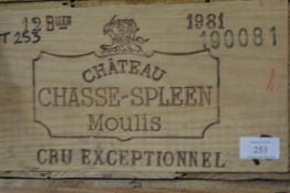 A case of Chateau Chasse Spleen Moulis Cru Exceptionnel 1981, 75cl (12)