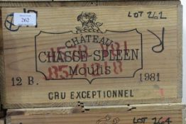 A case of Chateau Chasse Spleen Moulis Cru Exceptionnel 1981, 75cl (12)