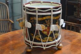 The Honourable Artillery Company: a regimental side drum, early 20th century, by Hawkes & Son, the