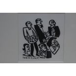 Willie Rodger R.S.A., R.G.I. (Scottish, b. 1930), Private View, linocut, ed. 19/100, framed. 12.