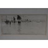 James McBey (1883-1959), "Distant Salute", etching, signed and numbered in pencil, inscribed "20
