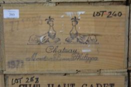 A case of Chateau Mouton Baron Philippe 1971, 75cl (12)