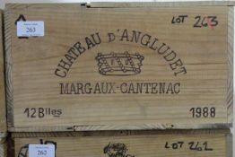 A case of Chateau D'Angludet Margaux Cantenac 1988, 75cl (12)