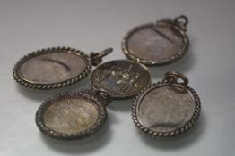An unusual group of four Victorian Scottish silver agricultural medals, oval and circular, from