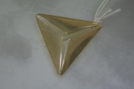 A Georg Jensen modernist silver brooch, 1960's, of triangular form, design no. 341, import marks for