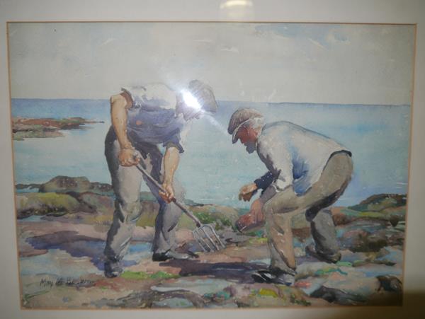 May Marshall Brown R.S.W. (Scottish 1887-1968), The Cockle Pickers, signed lower left,