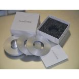 British Airways Concorde: a set of four aluminium coasters with spindle holder, each with felt