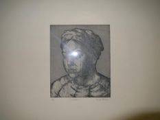 Joseph Davie (British, b. 1965), "Sandra", etching, ed. 4/50, signed and titled in pencil, Cyril