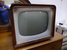 A 1950's Ferguson mahogany cased television, 42cm x 47cm x 44cm