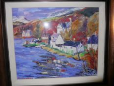 Margaret Ballantyne (Scottish, Contemporary) Kenmore, signed lower left, oil on canvas, framed, 23cm