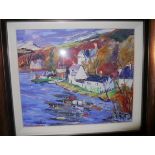 Margaret Ballantyne (Scottish, Contemporary) Kenmore, signed lower left, oil on canvas, framed, 23cm