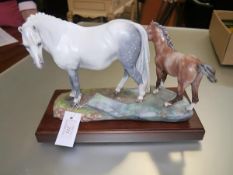 An Albany Fine China limited edition group, Welsh Mare & Foal, modelled by David Lovegrove, on a