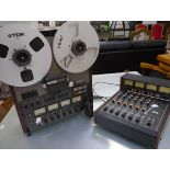 Teac A-3440 reel to reel tape machine; together with a Teac Model 2A Audio mixer (2)