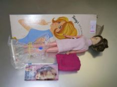 Palitoy, a Tressy doll, brunette with pink dress, in original box.