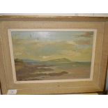 J.R. Angmore (20thc), A West Coast Bay, signed lower right, oil on canvas, framed, 21cm x 34cm