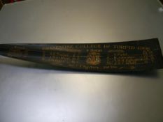 OXFORD UNIVERSITY ROWING - A painted presentation oar for Brasenose College 1st Torpid 1908, of