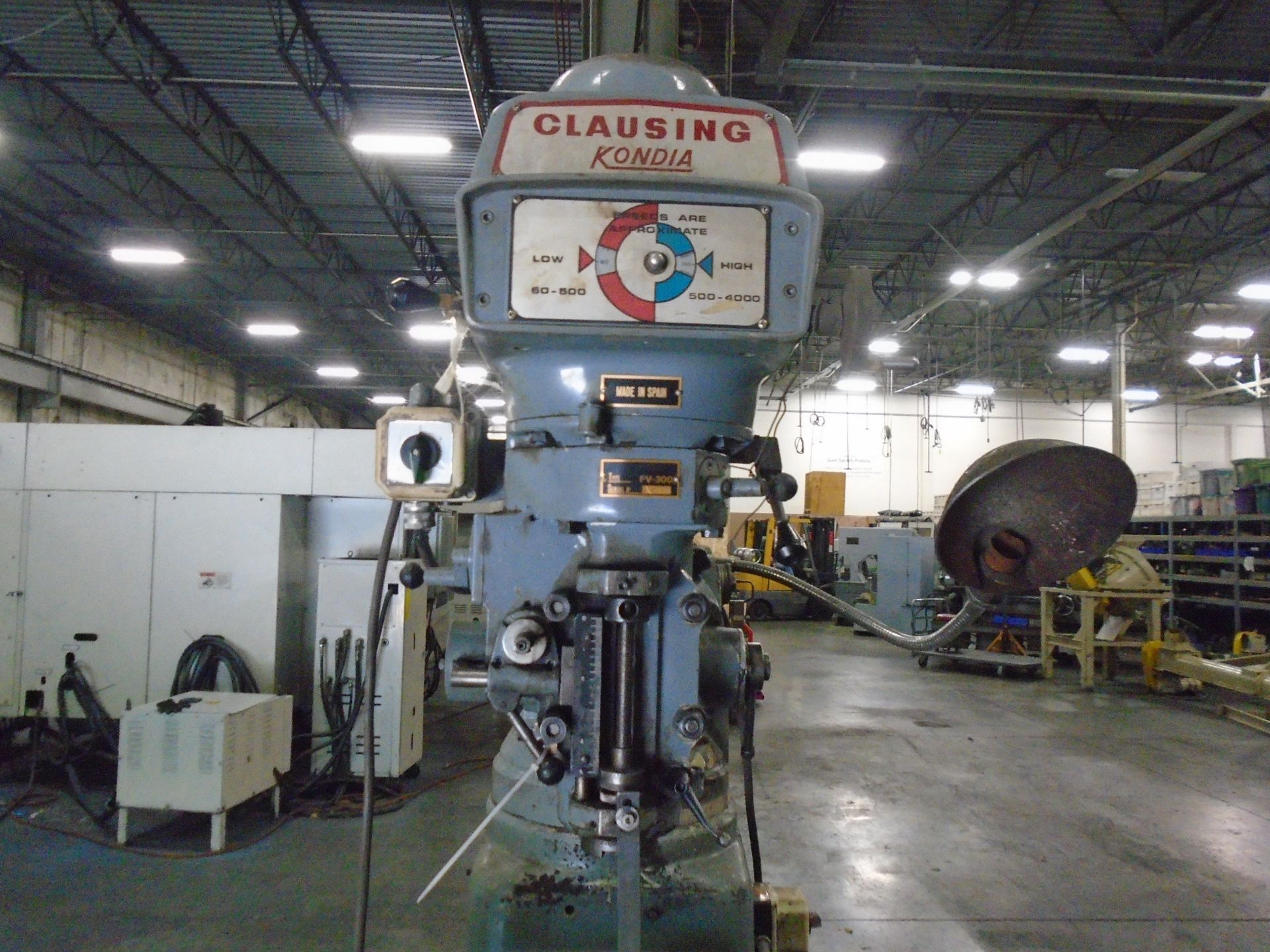 Clausing Kondia FV-300 Vertical Mill 58” Table V.S. & P.F. - Image 5 of 11