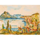 Wilhelm Thöny Graz 1888 - 1949 New York Vierwaldstättersee Öl und Deckweiß auf Papier auf Karton