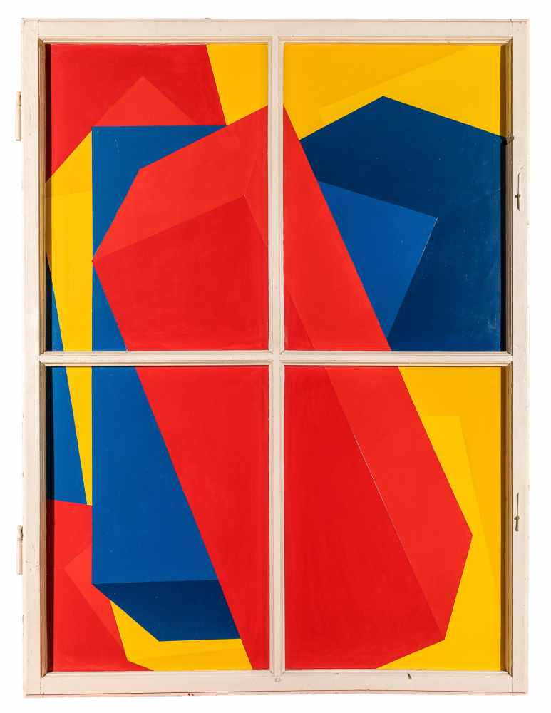 Roland Goeschl (hs art) Salzburg 1932 - 2016 Wien Ohne Titel (Fensterbild) Acryl auf