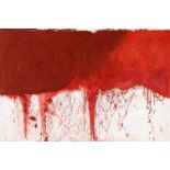 Hermann Nitsch (hs art) Wien 1938 * Ohne Titel (Schüttbild) Öl auf Jute, Fingermalerei (bemalter