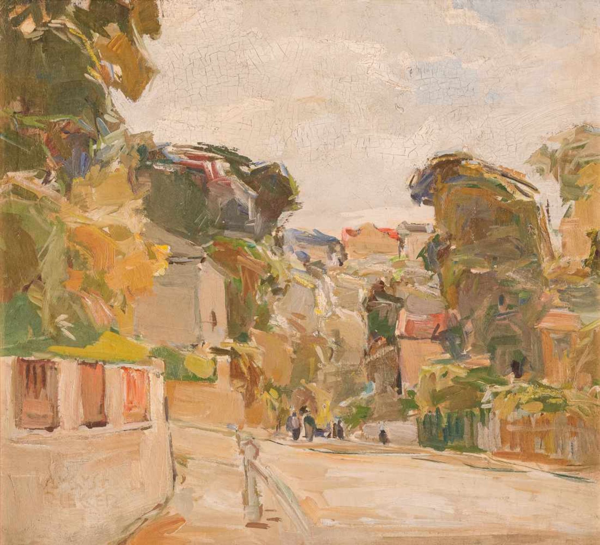 August Rieger Wien 1886 - 1941 Wien Dorf in Niederösterreich (Pötzleinsdorf) Öl auf Holzplatte / oil