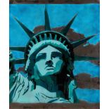 Wolfgang Uranitsch Graz 1954 * STATUE of Liberty Acryllack Spray auf Eisen / acrylic spray varnish