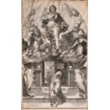Federico Barocci (1526/35-1612), "Die Fision des hl Franciscus," Engraving on Paper, 1581