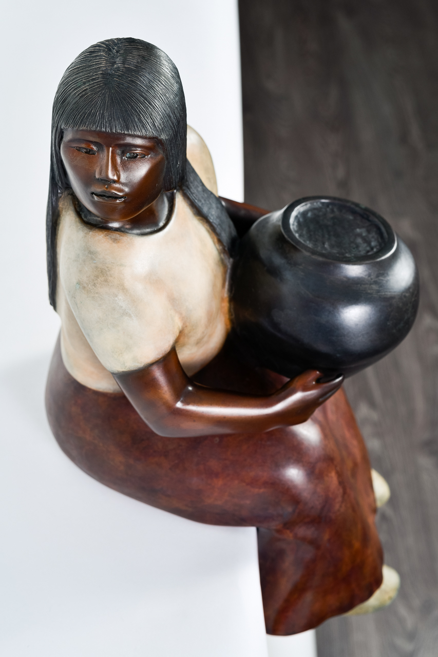 Doug Hyde (b. 1946), "Laguna Potter," Bronze Sculpture - Image 3 of 6