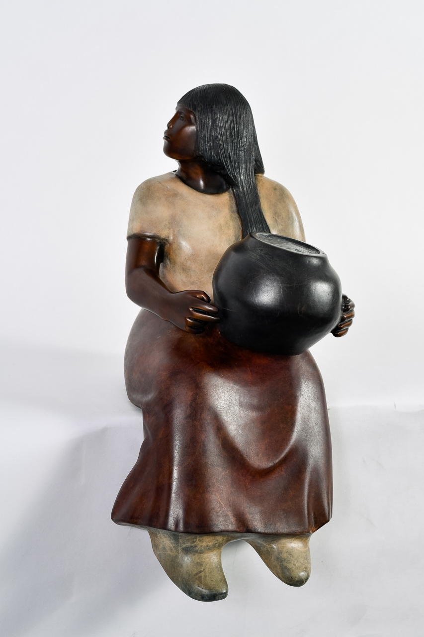 Doug Hyde (b. 1946), "Laguna Potter," Bronze Sculpture