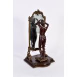 Emile Pinedo (1840-1916), "Unknown (Nude in Mirror)," Bronze Sculpture