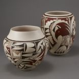 Two Joy Navasie Frog Woman Pottery Vase Bowl
