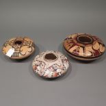 Group of Three Fawn Navasie, Setalla, and Rainy Naha Hopi Pottery Jars