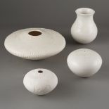 Group of 4 Pahponee Pueblo White Pottery Pots