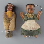 2 Native American Dolls, one Skookum