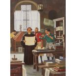 Paul Remmey Luther and His Printer Oil Painting