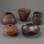 Five Pieces of Native American Pottery Sheldon Nunez Velarde, Gloria Mkahe