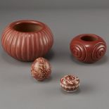 Group of four Redware Pottery Bowls Baca, Tafoya, Curran, and Suazo