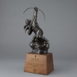 Phillip Haozous Sacred Rain Arrow Bronze Sculpture