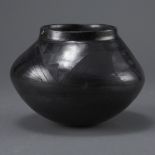 Style of Maria and Julian Martinez Blackware Pottery Jar