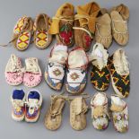 10 Pairs Beaded Children's Moccasins