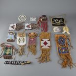 Group of 18 Native American Beaded Objects