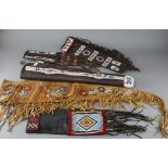 Five Native American Beaded Rifle Bags