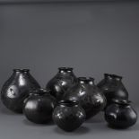 Group of 7 Pueblo Blackware Pots
