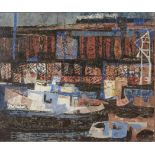 Elof Wedin Abstract Painting Ore Docks