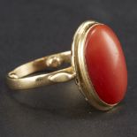 Gold and Coral Ring