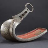 Japanese Silver-Inlaid Iron Stirrup Edo Period