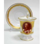 Porträt - Tasse Kaiser Wilhelm II. / KPM Berlin Königliche Porzellanmanufaktur Berlin, erste Wahl,