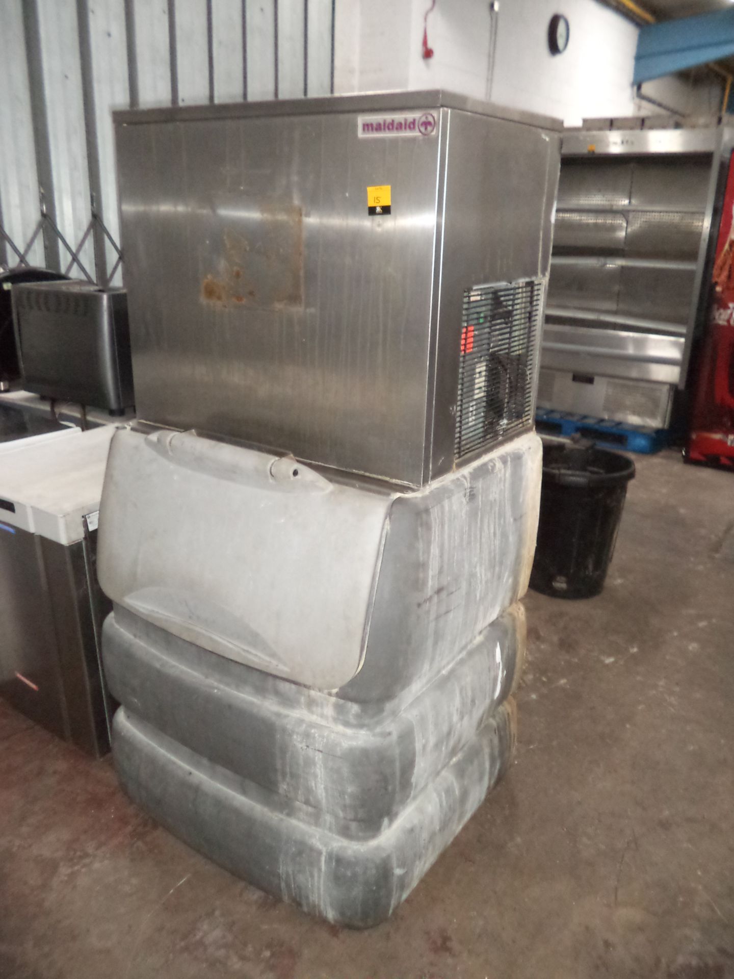 Maidaid stainless steel large floor standing commercial ice maker model MC150AICEMAKER IMPORTANT: