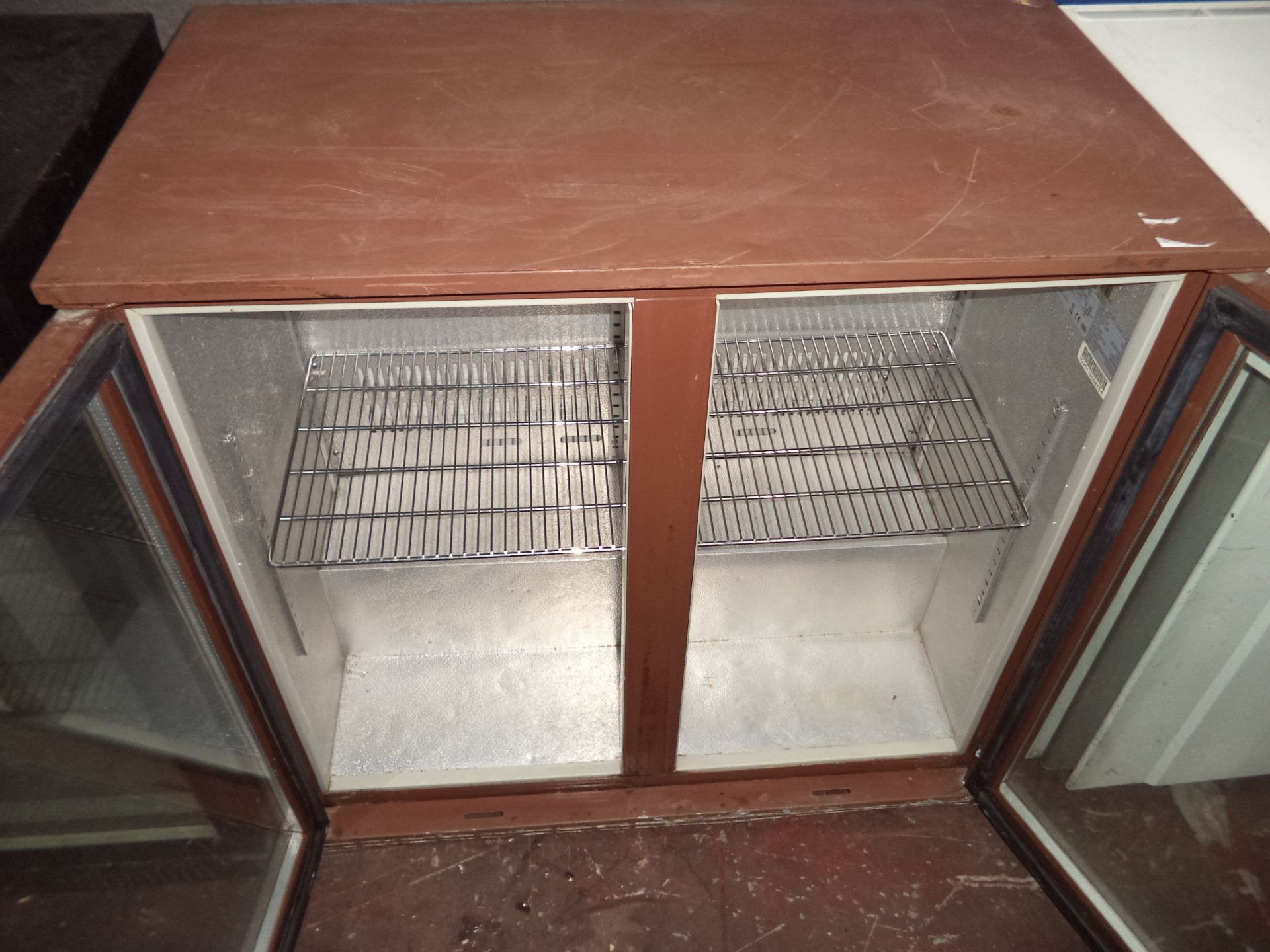 Husky brown clear twin door bar/bottle fridge IMPORTANT: Please remember goods successfully bid upon - Image 2 of 3